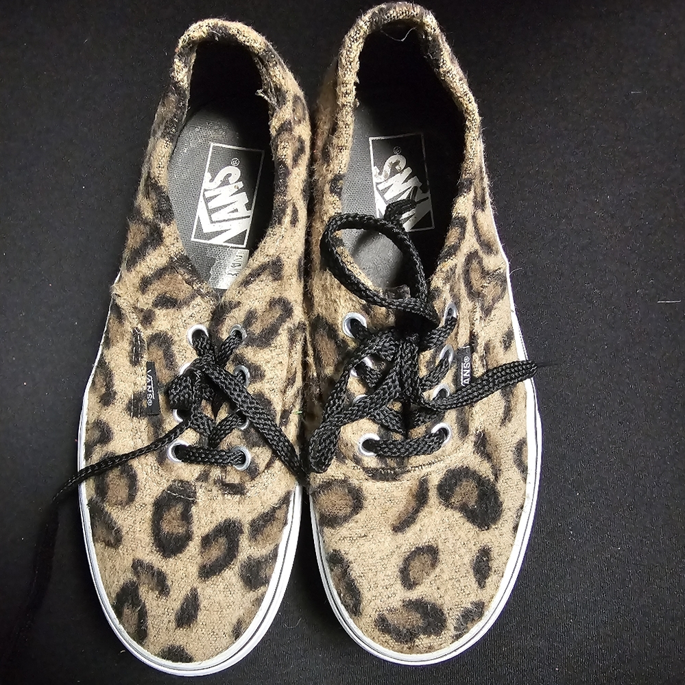 Leopard print vans